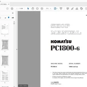 KOMATSU PC1800-6 SHOP MANUAL SEBM019105 - PDF DOWNLOAD