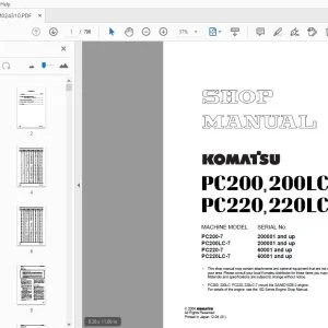 KOMATSU PC200, 200LC-7 PC220, 220LC-7 SHOP MANUAL SEBM024310 - PDF DOWNLOAD