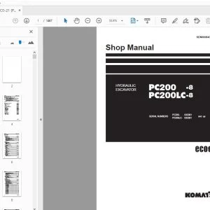KOMATSU PC200-8 PC200LC-8 HYDRAULIC EXCAVATOR SHOP MANUAL SEN00084C0-21 - PDF DOWNLOAD