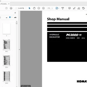 KOMATSU PC2000-11 HYDRAULIC EXCAVATOR SHOP MANUAL SEN06651-14 - PDF DOWNLOAD