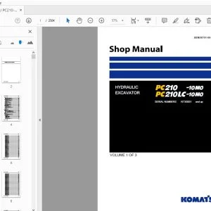 Komatsu PC210-10M0 Excavator Service Manual SEN06701-00-NI-01 PDF
