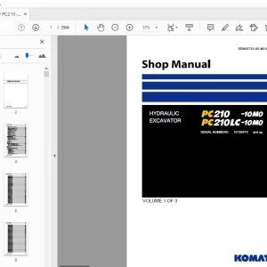 KOMATSU PC210-10M0 PC210LC-10M0 HYDRAULIC EXCAVATOR SHOP MANUAL SEN06701-00-NI-01-DSO-00 - PDF