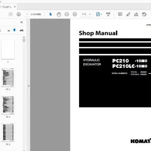 KOMATSU PC210-10M0 PC210LC-10M0 HYDRAULIC EXCAVATOR SHOP MANUAL SEN06701-10 - PDF DOWNLOAD