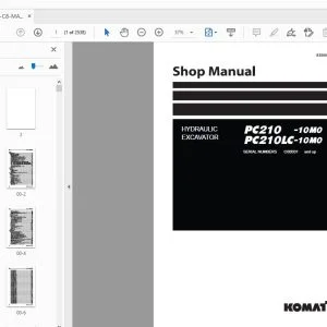 KOMATSU PC210-10M0 PC210LC-10M0 HYDRAULIC EXCAVATOR SHOP MANUAL SEN06701-C8 - PDF DOWNLOAD