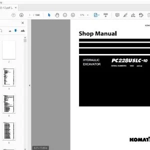 KOMATSU PC228USLC-10 HYDRAULIC EXCAVATOR SHOP MANUAL - PDF DOWNLOAD