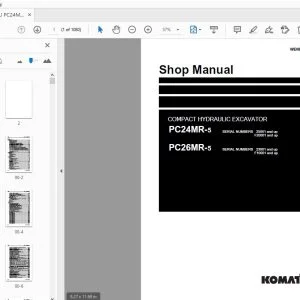 KOMATSU PC24MR-5 PC26MR-5 COMPACT HYDRAULIC EXCAVATOR SHOP MANUAL WENBM00380 - PDF DOWNLOAD