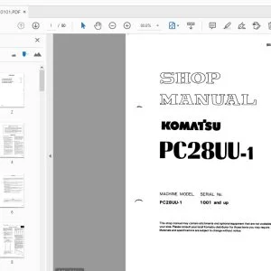 KOMATSU PC28UU-1 SHOP MANUAL SEBM021U0101 - PDF DOWNLOAD