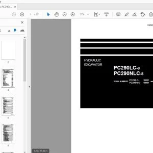 KOMATSU PC290LC-8 PC290NLC-8 HYDRAULIC EXCAVATOR SHOP MANUAL UEN00420-01 - PDF DOWNLOAD