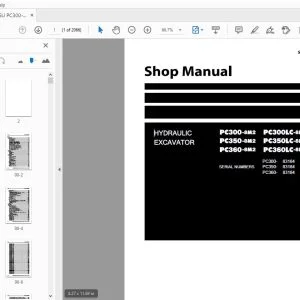 KOMATSU PC300-8M2 PC300LC-8M2 PC350-8M2 PC350LC-8M2 PC360-8M2 PC360LC-8M2 HYDRAULIC EXCAVATOR SHOP MANUAL SEN06931-03 - PDF DOWNLOAD