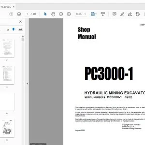 KOMATSU PC3000-1 HYDRAULIC MINING EXCAVATOR SHOP MANUAL - PDF DOWNLOAD