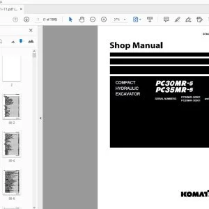 KOMATSU PC30MR-5 PC35MR-5 COMPACT HYDRAULIC EXCAVATOR SHOP MANUAL SEN06591-11 - PDF DOWNLOAD