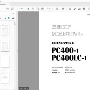 KOMATSU PC400-1 PC400LC-1 SHOP MANUAL SEBM0208A03 - PDF DOWNLOAD