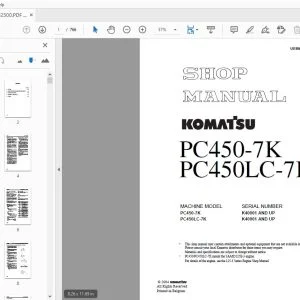 KOMATSU PC450-7K PC450LC-7K SHOP MANUAL UEBM002300 - PDF DOWNLOAD