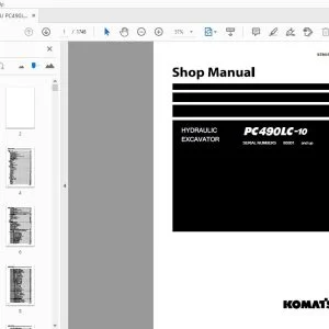 KOMATSU PC490LC-10 HYDRAULIC EXCAVATOR SHOP MANUAL SEN05622-11 - PDF DOWNLOAD