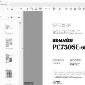 KOMATSU PC750SE-6K SHOP MANUAL UEBM002100 - PDF DOWNLOAD