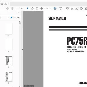 KOMATSU PC75R-2 HYDRAULIC EXCAVATOR SHOP MANUAL WEBM001500 - PDF DOWNLOAD