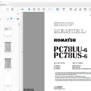 KOMATSU PC78UU-6 PC78US-6 SHOP MANUAL SEBM025119 - PDF DOWNLOAD