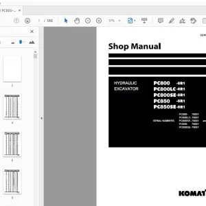 Komatsu PC800-8R1, PC850-8R1 Series Excavator Service Manual PDF Download