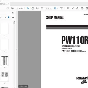 KOMATSU PW110R-1 HYDRAULIC EXCAVATOR SHOP MANUAL WEBM000800 - PDF DOWNLOAD
