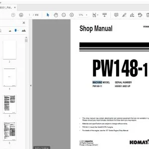 KOMATSU PW148-11 SHOP MANUAL VENBM68001 - PDF DOWNLOAD