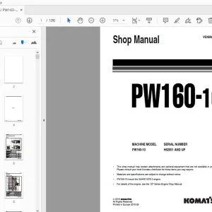 KOMATSU PW160-10 SHOP MANUAL VENBM66001 - PDF DOWNLOAD