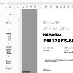 KOMATSU PW170ES-6K SHOP MANUAL UEBM001001 - PDF DOWNLOAD