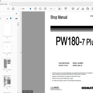 KOMATSU PW180-7 PLUS SHOP MANUAL VENBM64000 - PDF DOWNLOAD