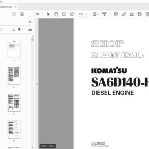 KOMATSU SA6D140-H-1 DIESEL ENGINE SERVICE MANUAL - PDF DOWNLOAD