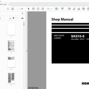 KOMATSU SK510-5 SKID-STEER LOADER SHOP MANUAL WEBM005901 - PDF DOWNLOAD