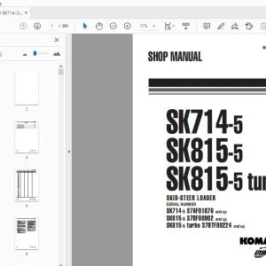 KOMATSU SK714-5 SK815-5 SK815-5 turbo SKID-STEER LOADER SHOP MANUAL WEBM005501 - PDF DOWNLOAD