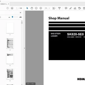 KOMATSU SK820-5E0 SKID-STEER LOADER SHOP MANUAL WEBM009100 - PDF DOWNLOAD