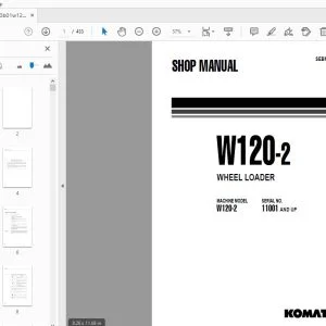 KOMATSU W120-2 WHEEL LOADER SHOP MANUAL SEBM0383B01 - PDF DOWNLOAD
