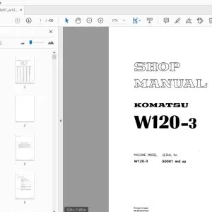 KOMATSU W120-3 SHOP MANUAL SEBM0383C01 - PDF DOWNLOAD