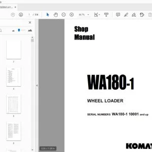 KOMATSU WA180-1 WHEEL LOADER SHOP MANUAL SEBMU4170105 - PDF DOWNLOAD