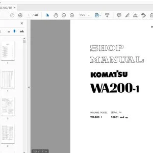 KOMATSU WA200-1 SHOP MANUAL SEBM0418C102 - PDF DOWNLOAD