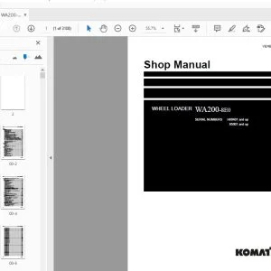 KOMATSU WA200-8E0 WHEEL LOADER SHOP MANUAL VENBM35000 - PDF DOWNLOAD