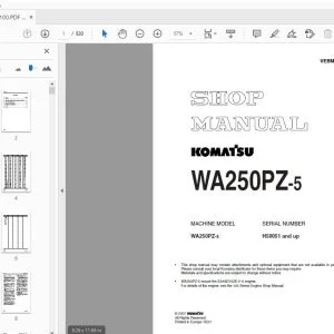 KOMATSU WA250PZ-5 SHOP MANUAL VEBM945100 - PDF DOWNLOAD