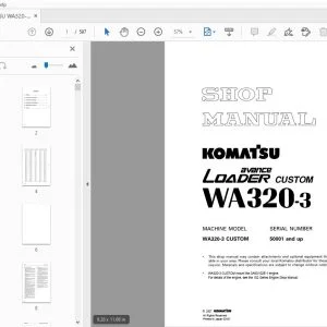 KOMATSU WA320-3 AVANCE LOADER CUSTOM SHOP MANUAL SEBM010303 - PDF DOWNLOAD