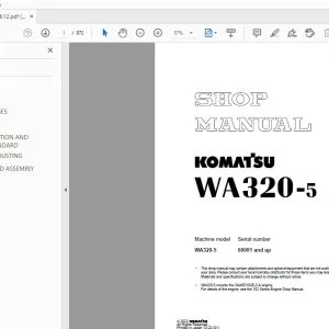 KOMATSU WA320-5 SHOP MANUAL SEBM034612 - PDF DOWNLOAD