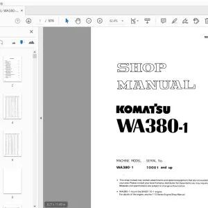 KOMATSU WA380-1 SHOP MANUAL SEBMU4230106 - PDF DOWNLOAD