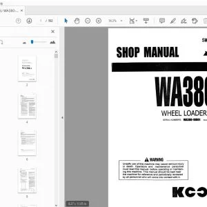 KOMATSU WA380-3 WHEEL LOADER SHOP MANUAL SMEW380000 - PDF DOWNLOAD