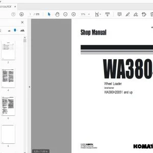 KOMATSU WA380-3 WHEEL LOADER SHOP MANUAL VEBM460104 - PDF DOWNLOAD