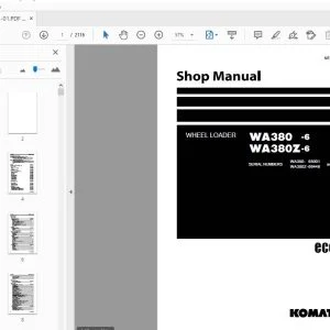 KOMATSU WA380-6 WA380Z-6 WHEEL LOADER SHOP MANUAL SEN05717-01 - PDF DOWNLOAD