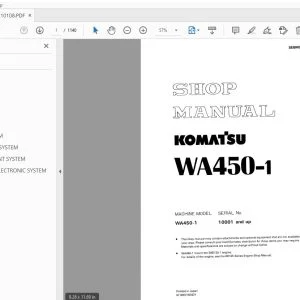 KOMATSU WA450-1 SHOP MANUAL SEBM04210108 - PDF DOWNLOAD