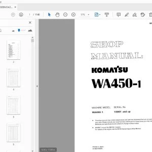 KOMATSU WA450-1 SHOP MANUAL SEBM04210108 - PDF DOWNLOAD