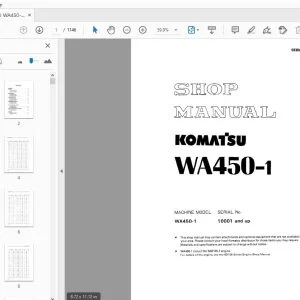 KOMATSU WA450-1 SHOP MANUAL SEBMA4210108 - PDF DOWNLOAD