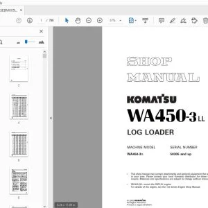 KOMATSU WA450-3LL LOG LOADER SHOP MANUAL SEBM009904 - PDF DOWNLOAD