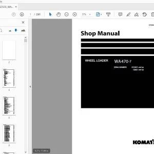 KOMATSU WA470-7 WHEEL LOADER SHOP MANUAL VENBM42500 - PDF DOWNLOAD