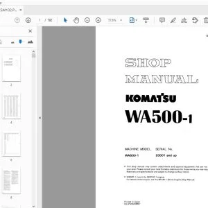 KOMATSU WA500-1 SHOP MANUAL SEBM0425M102 - PDF DOWNLOAD