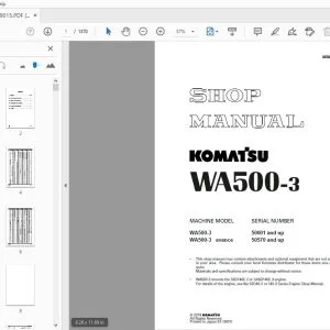 KOMATSU WA500-3 SHOP MANUAL SEBM009015 - PDF DOWNLOAD